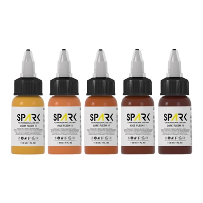 1oz Bottles Professional Spark Flesh Tone Tattoo Ink Set - U skladu sa EU REACH