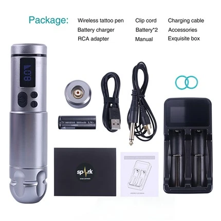 2 baterije Spark Tattoo Machine Wireless Professional Tattoo Supply
