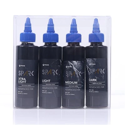 Spark Najnoviji 4oz * 4 sivo sredstvo za pranje vodootporne privremene tetovaže tinte