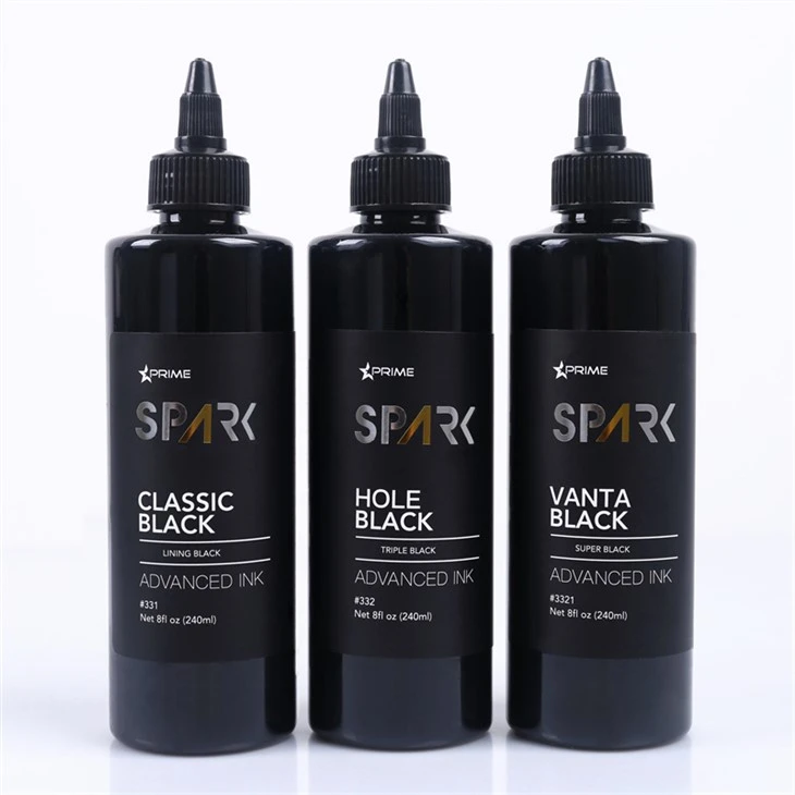 8OZ Black Ink serija Classic Black Lining Black Spark Tattoo Ink Professional Tattoo Ink Display