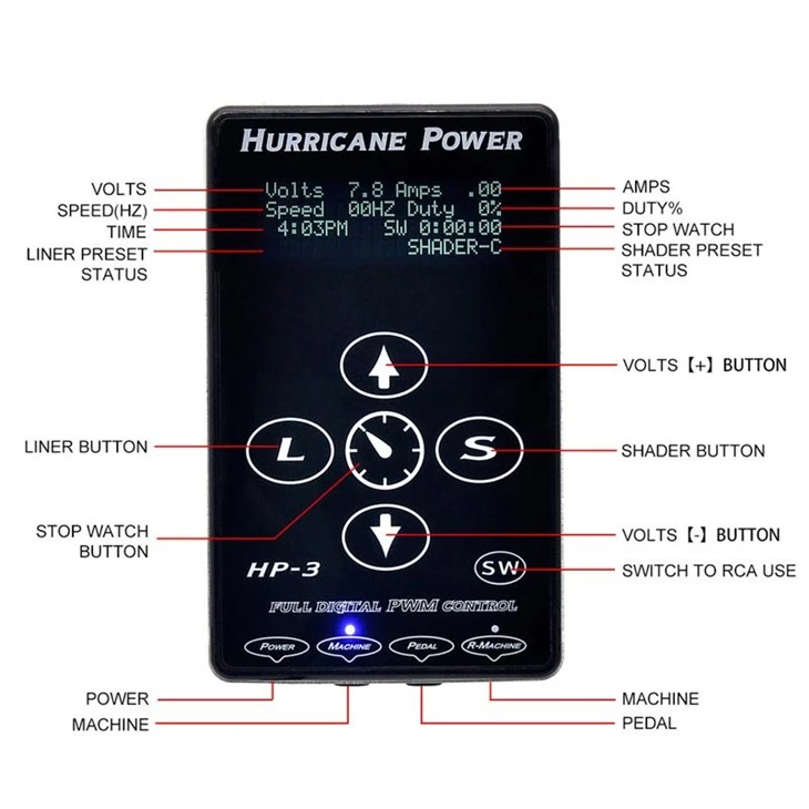 Tattoo Power Supply Digital Tattoo Power Supply za mašine za tetoviranje