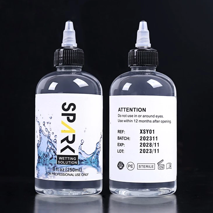 Bez okrutnosti 240ML 8OZ Spark Tattoo Vlaženje Solution Spark Tattoo Mixing Solution Spark Tattoo Ink